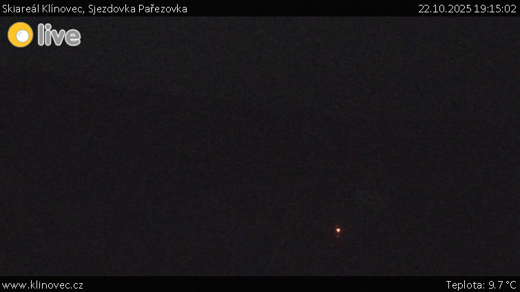 Skiareál Klínovec - Sjezdovka Pařezovka, lanovka CineStar Express - 22.10.2025 v 19:15 Skiareál Klínovec - Sjezdovka Pařezovka, lanovka CineStar Express - 22.10.2025 v 19:15