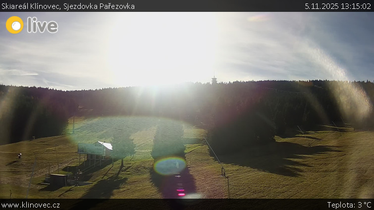 Skiareál Klínovec - Sjezdovka Pařezovka, lanovka CineStar Express - 5.11.2025 v 13:15