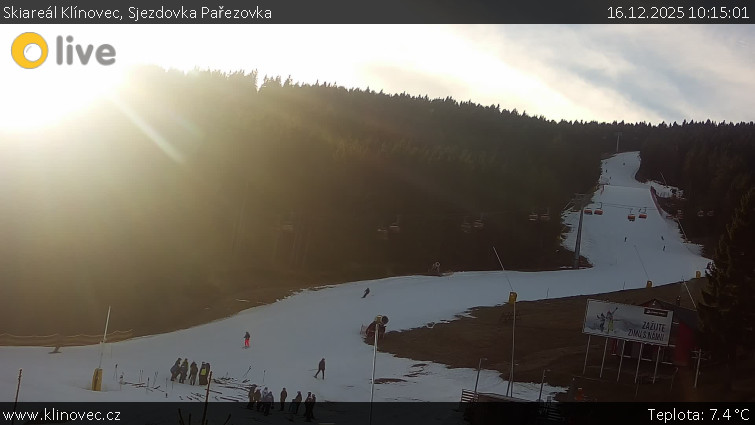 Skiareál Klínovec - Sjezdovka Pařezovka, lanovka CineStar Express - 16.12.2025 v 10:15