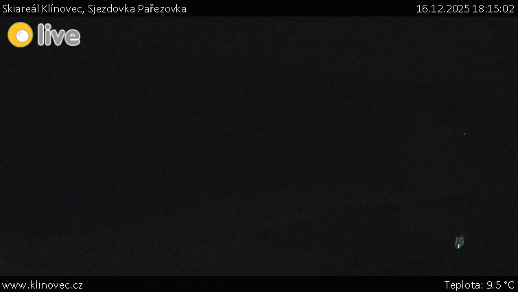 Skiareál Klínovec - Sjezdovka Pařezovka, lanovka CineStar Express - 16.12.2025 v 18:15