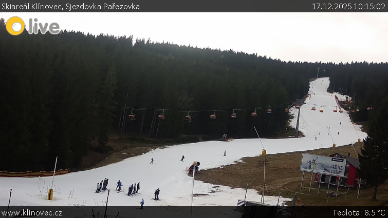 Skiareál Klínovec - Sjezdovka Pařezovka, lanovka CineStar Express - 17.12.2025 v 10:15
