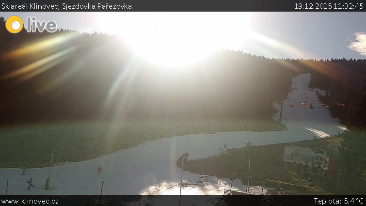 Skiareál Klínovec - Sjezdovka Pařezovka, lanovka CineStar Express - 19.12.2025 v 11:32