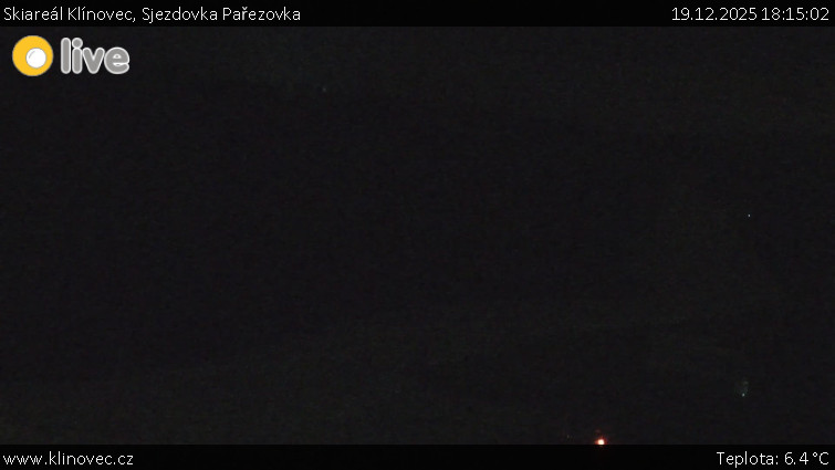 Skiareál Klínovec - Sjezdovka Pařezovka, lanovka CineStar Express - 19.12.2025 v 18:15