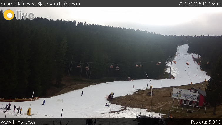 Skiareál Klínovec - Sjezdovka Pařezovka, lanovka CineStar Express - 20.12.2025 v 12:15