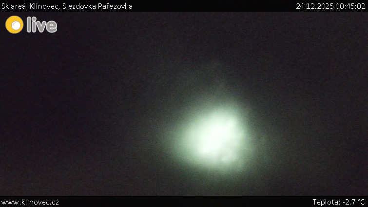 Skiareál Klínovec - Sjezdovka Pařezovka, lanovka CineStar Express - 24.12.2025 v 00:45