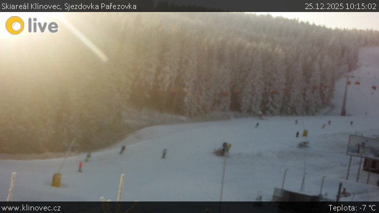 Skiareál Klínovec - Sjezdovka Pařezovka, lanovka CineStar Express - 25.12.2025 v 10:15