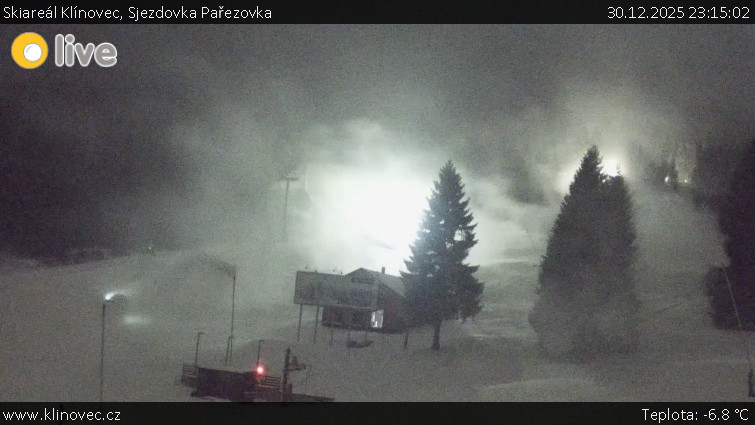 Skiareál Klínovec - Sjezdovka Pařezovka, lanovka CineStar Express - 30.12.2025 v 23:15