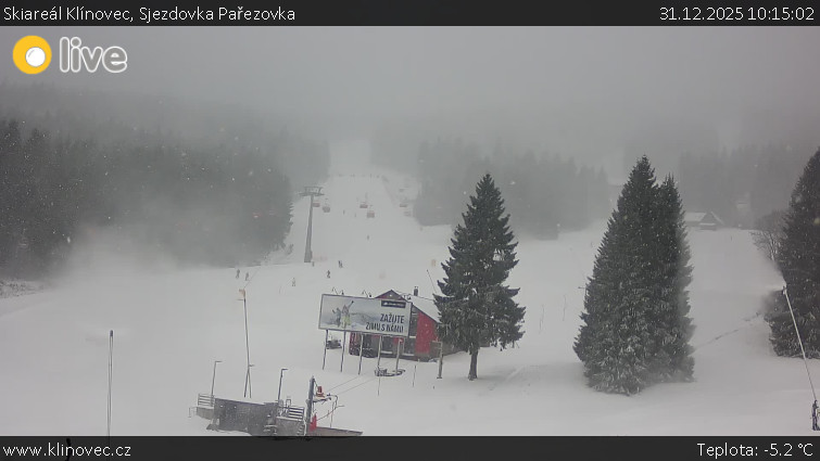 Skiareál Klínovec - Sjezdovka Pařezovka, lanovka CineStar Express - 31.12.2025 v 10:15