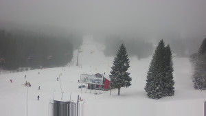 Skiareál Klínovec - Sjezdovka Pařezovka, lanovka CineStar Express - 1.1.2026 v 11:45