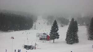 Skiareál Klínovec - Sjezdovka Pařezovka, lanovka CineStar Express - 1.1.2026 v 14:45