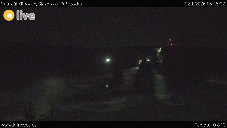 Skiareál Klínovec - Sjezdovka Pařezovka, lanovka CineStar Express - 22.1.2026 v 06:15