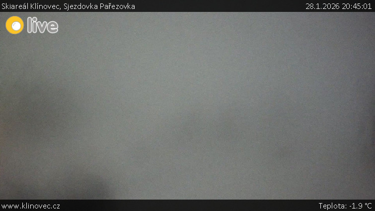 Skiareál Klínovec - Sjezdovka Pařezovka, lanovka CineStar Express - 28.1.2026 v 20:45