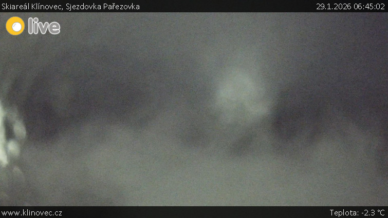 Skiareál Klínovec - Sjezdovka Pařezovka, lanovka CineStar Express - 29.1.2026 v 06:45