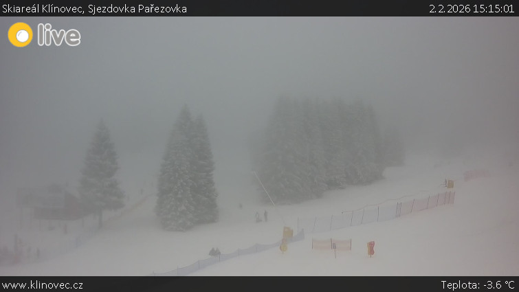 Skiareál Klínovec - Sjezdovka Pařezovka, lanovka CineStar Express - 2.2.2026 v 15:15