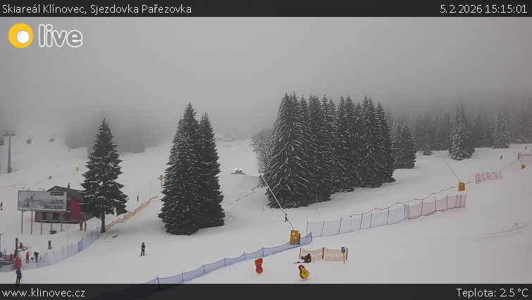 Skiareál Klínovec - Sjezdovka Pařezovka, lanovka CineStar Express - 5.2.2026 v 15:15