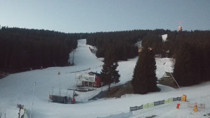 Skiareál Klínovec - Sjezdovka Pařezovka, lanovka CineStar Express - 2.3.2026 v 06:15