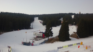 Skiareál Klínovec - Sjezdovka Pařezovka, lanovka CineStar Express - 2.3.2026 v 06:45