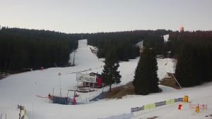 Skiareál Klínovec - Sjezdovka Pařezovka, lanovka CineStar Express - 2.3.2026 v 07:02