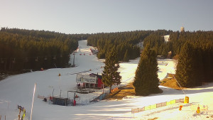 Skiareál Klínovec - Sjezdovka Pařezovka, lanovka CineStar Express - 2.3.2026 v 08:45