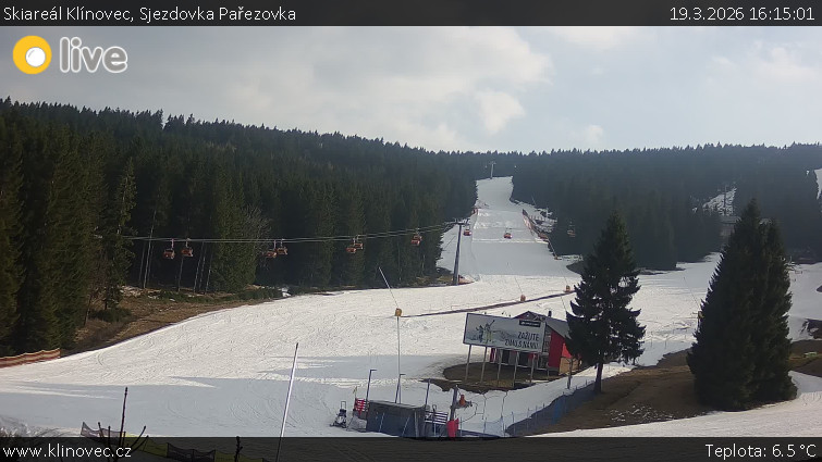 Skiareál Klínovec - Sjezdovka Pařezovka, lanovka CineStar Express - 19.3.2026 v 16:15