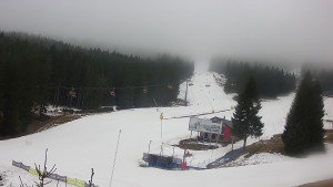 Skiareál Klínovec - Sjezdovka Pařezovka, lanovka CineStar Express - 4.4.2026 v 09:45