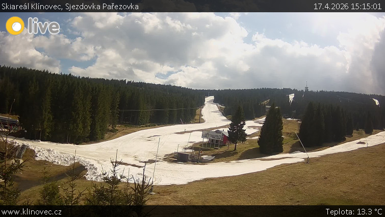 Skiareál Klínovec - Sjezdovka Pařezovka, lanovka CineStar Express - 17.4.2026 v 15:15