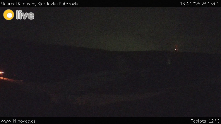 Skiareál Klínovec - Sjezdovka Pařezovka, lanovka CineStar Express - 18.4.2026 v 23:15