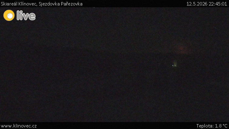 Skiareál Klínovec - Sjezdovka Pařezovka, lanovka CineStar Express - 12.5.2026 v 22:45