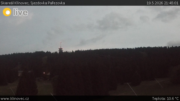 Skiareál Klínovec - Sjezdovka Pařezovka, lanovka CineStar Express - 19.5.2026 v 21:45