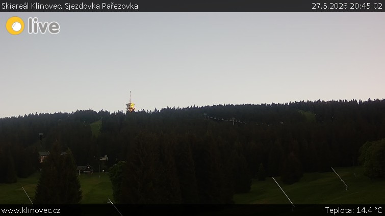 Skiareál Klínovec - Sjezdovka Pařezovka, lanovka CineStar Express - 27.5.2026 v 20:45