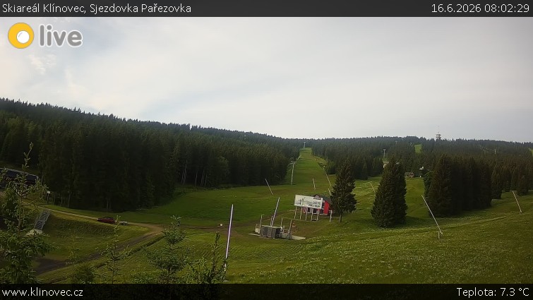 Skiareál Klínovec - Sjezdovka Pařezovka, lanovka CineStar Express - 16.6.2026 v 08:02