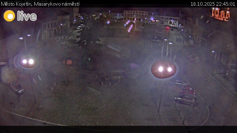 Město Kojetín - Masarykovo náměstí - 18.10.2025 v 22:45 Město Kojetín - Masarykovo náměstí - 18.10.2025 v 22:45