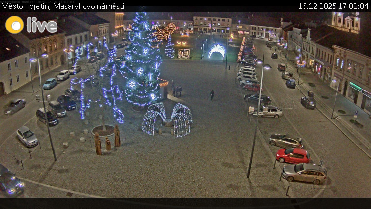 Město Kojetín - Masarykovo náměstí - 16.12.2025 v 17:02