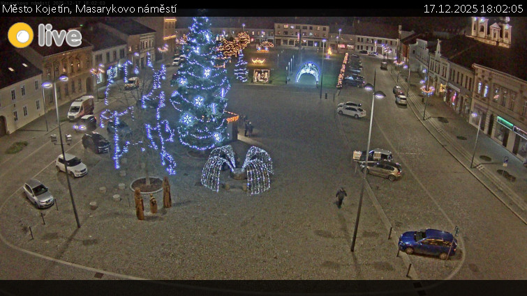 Město Kojetín - Masarykovo náměstí - 17.12.2025 v 18:02