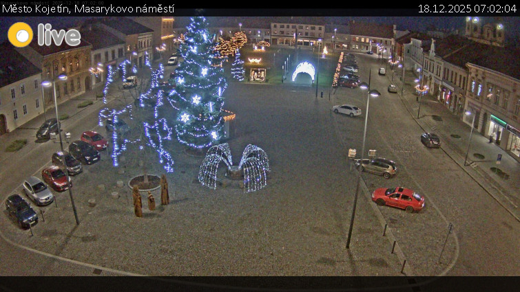 Město Kojetín - Masarykovo náměstí - 18.12.2025 v 07:02