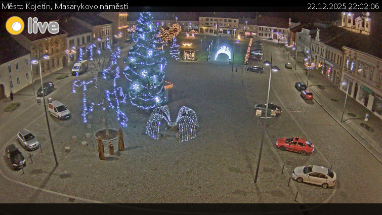 Město Kojetín - Masarykovo náměstí - 22.12.2025 v 22:02