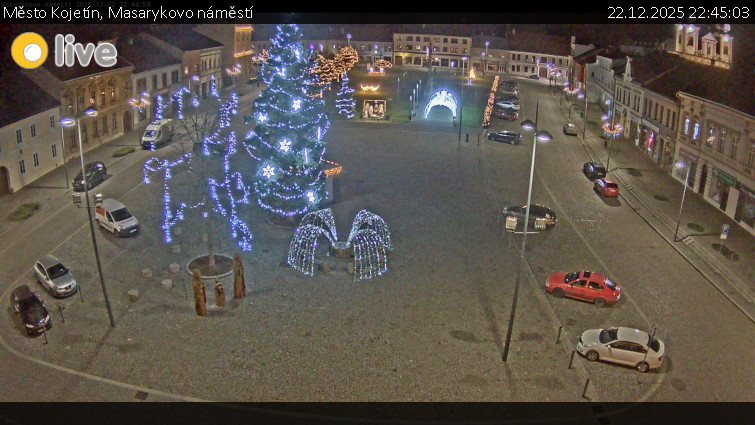 Město Kojetín - Masarykovo náměstí - 22.12.2025 v 22:45
