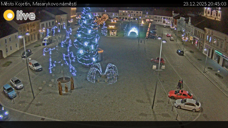 Město Kojetín - Masarykovo náměstí - 23.12.2025 v 20:45