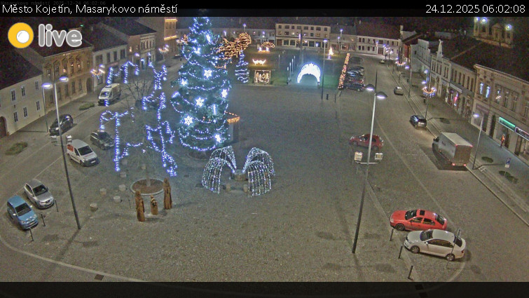 Město Kojetín - Masarykovo náměstí - 24.12.2025 v 06:02