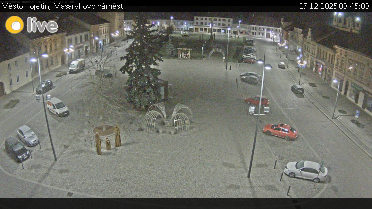 Město Kojetín - Masarykovo náměstí - 27.12.2025 v 03:45