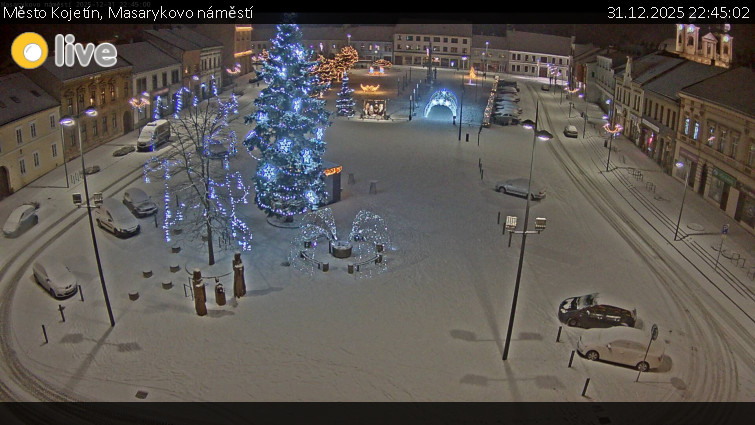 Město Kojetín - Masarykovo náměstí - 31.12.2025 v 22:45