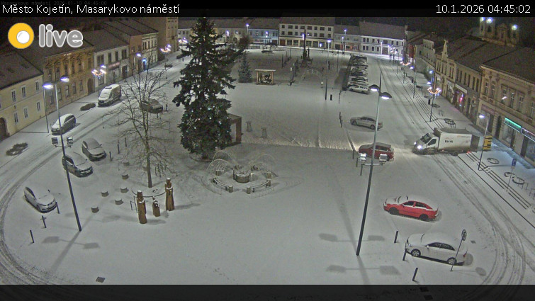 Město Kojetín - Masarykovo náměstí - 10.1.2026 v 04:45