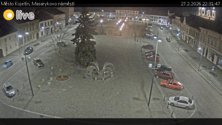 Město Kojetín - Masarykovo náměstí - 27.2.2026 v 22:31