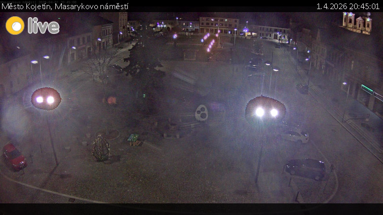 Město Kojetín - Masarykovo náměstí - 1.4.2026 v 20:45