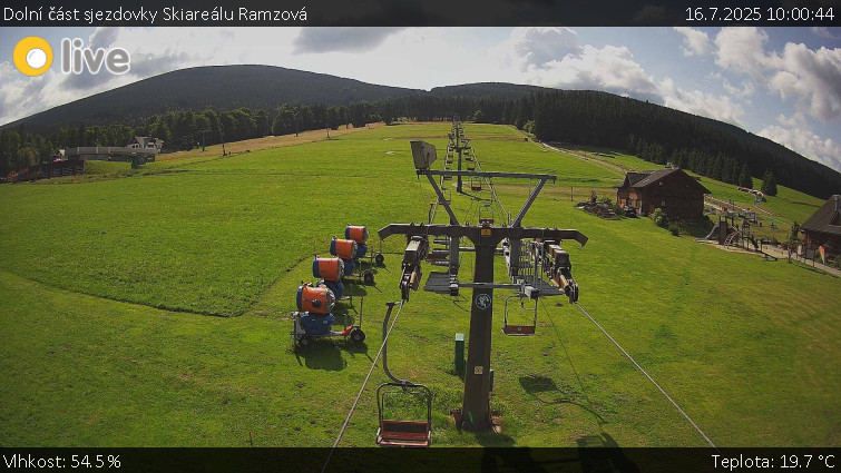 Skiarena R3 Ramzová - Dolní část sjezdovky Skiareálu Ramzová - 16.7.2025 v 10:00 Skiarena R3 Ramzová - Dolní část sjezdovky Skiareálu Ramzová - 16.7.2025 v 10:00