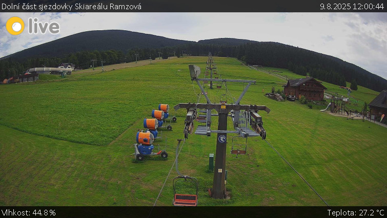 Horské atrakce Ramzová - Dolní část sjezdovky Skiareálu Ramzová - 9.8.2025 v 12:00 Horské atrakce Ramzová - Dolní část sjezdovky Skiareálu Ramzová - 9.8.2025 v 12:00