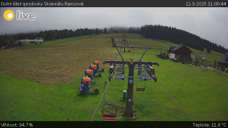 Horské atrakce Ramzová - Dolní část sjezdovky Skiareálu Ramzová - 12.9.2025 v 11:00