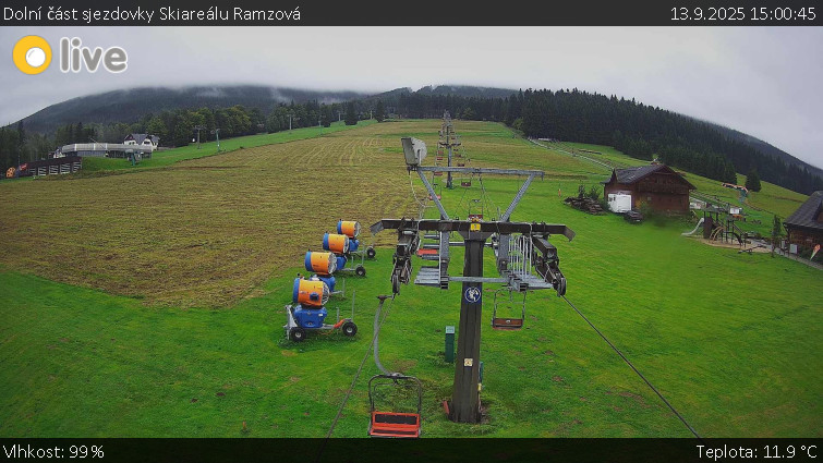 Horské atrakce Ramzová - Dolní část sjezdovky Skiareálu Ramzová - 13.9.2025 v 15:00 Horské atrakce Ramzová - Dolní část sjezdovky Skiareálu Ramzová - 13.9.2025 v 15:00