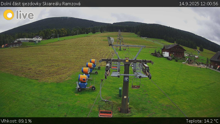 Horské atrakce Ramzová - Dolní část sjezdovky Skiareálu Ramzová - 14.9.2025 v 12:00