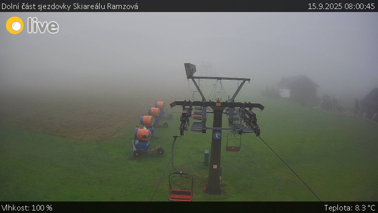 Horské atrakce Ramzová - Dolní část sjezdovky Skiareálu Ramzová - 15.9.2025 v 08:00 Horské atrakce Ramzová - Dolní část sjezdovky Skiareálu Ramzová - 15.9.2025 v 08:00